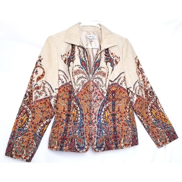 Vintage Coldwater Creek Cream and Red Blazer - Picture 6 of 11